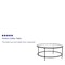 Flash Furniture 3 Piece Round Glass Table Set-Matte Black Frame NAN-CEK-21750-BK-GG - alternate 4